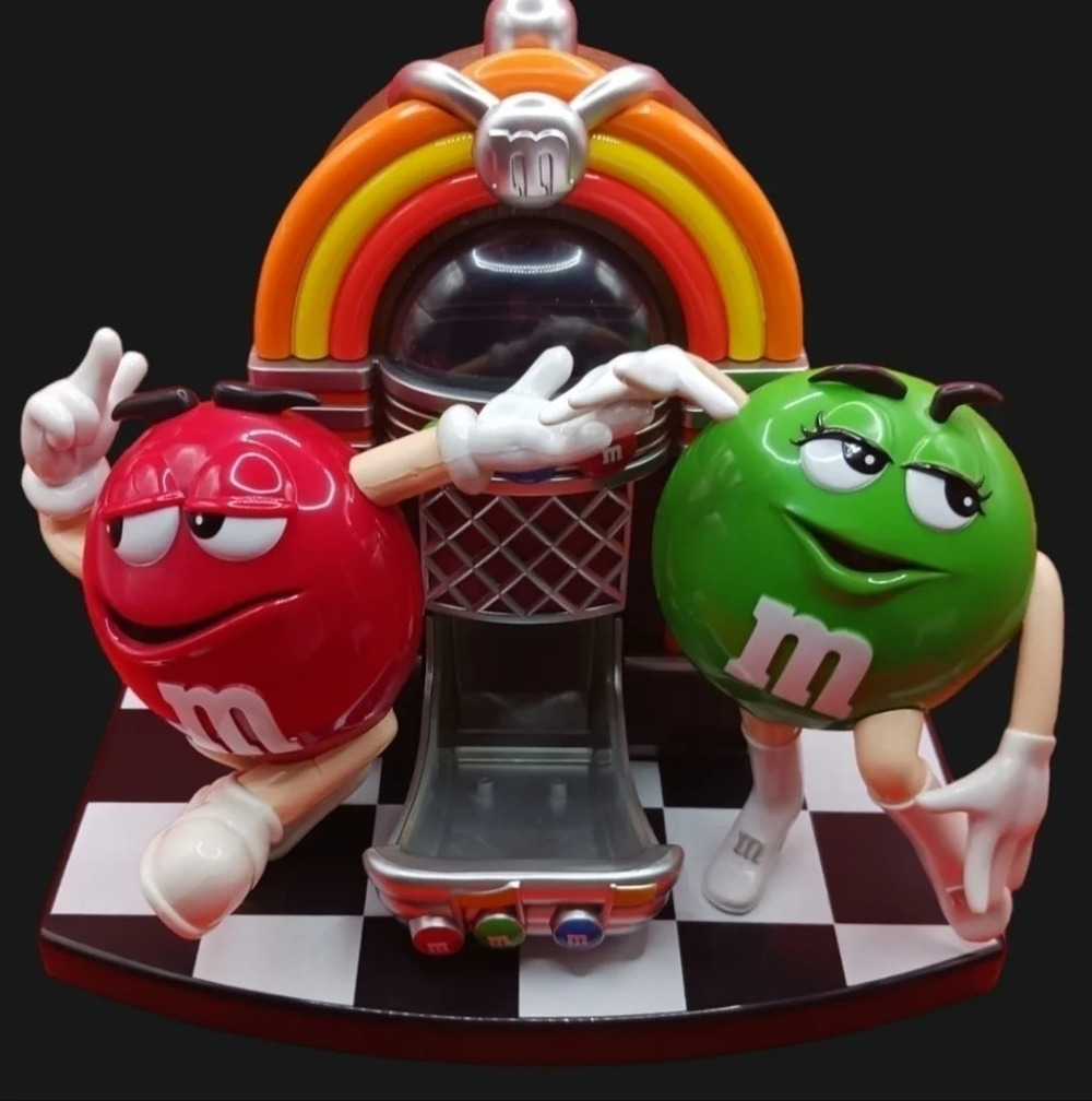 M&M rocking roll cafe candy dispenser